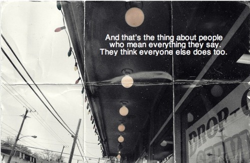 and that's the thing...